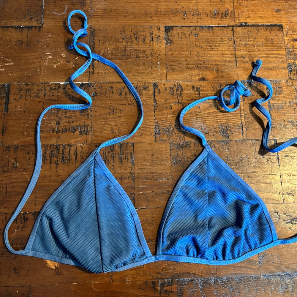 Blue swim suit top